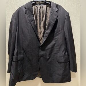 Hickey Freeman Loro Piana Blazer Black Striped Mens Tasmanian Super 150s Jacket
